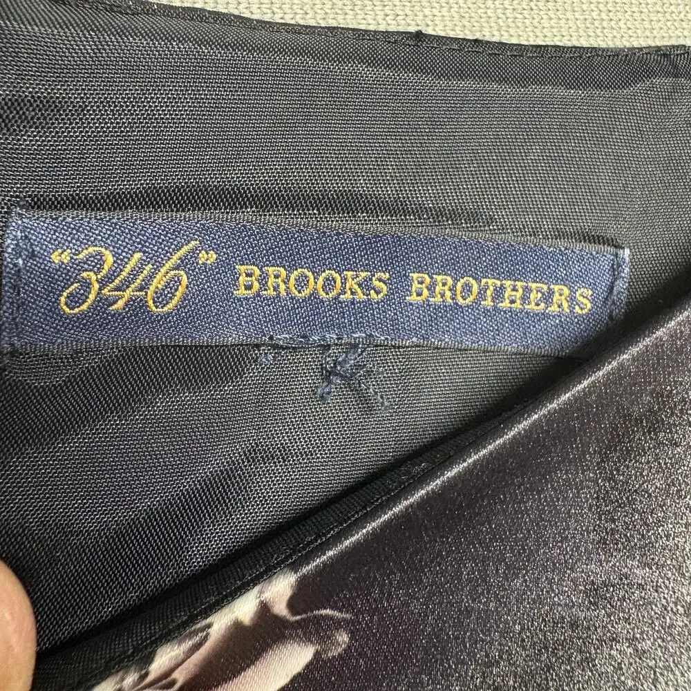 Brooks Brothers 346 Black & White Floral Sheath Dress Cap Sleeve‎ Size 6 - Picture 6 of 14